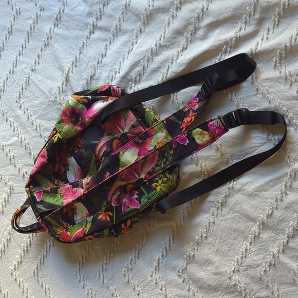 Herschel Supply Co. Nova Mini Backpack Black Tropical Hawaiian Floral Print - Picture 5 of 14